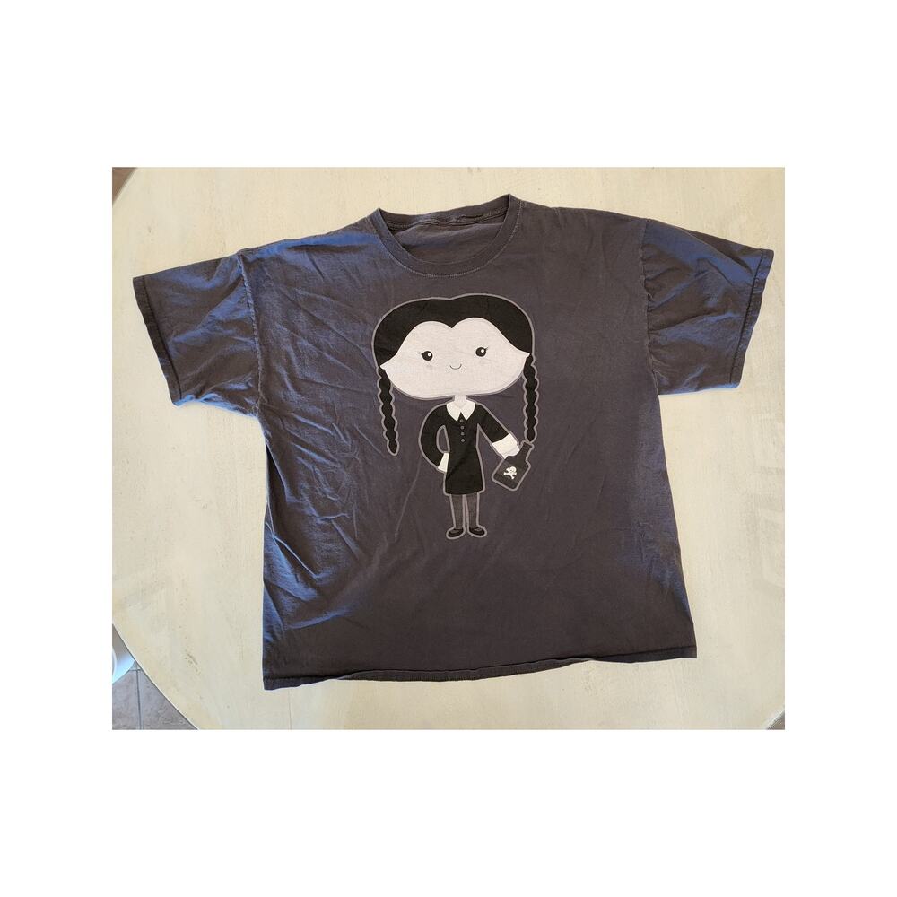 Wednesday Adams Crew Neck T-Shirt Graphic Print Halloween Spooky